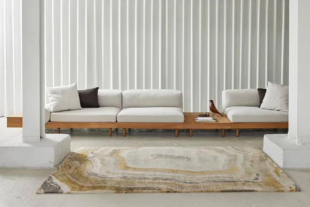 serge-lesage-tapis-target-cr-me-tapis-d-grad-ocre-brun image 1