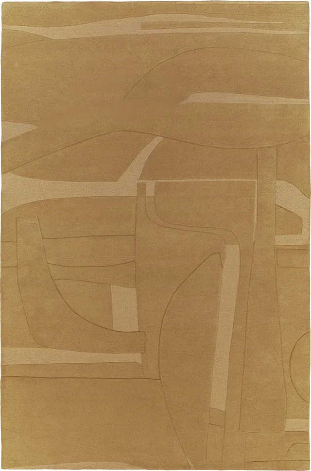 toulemonde-bochart-collage-tapis-laine-brun-fait-main image 1