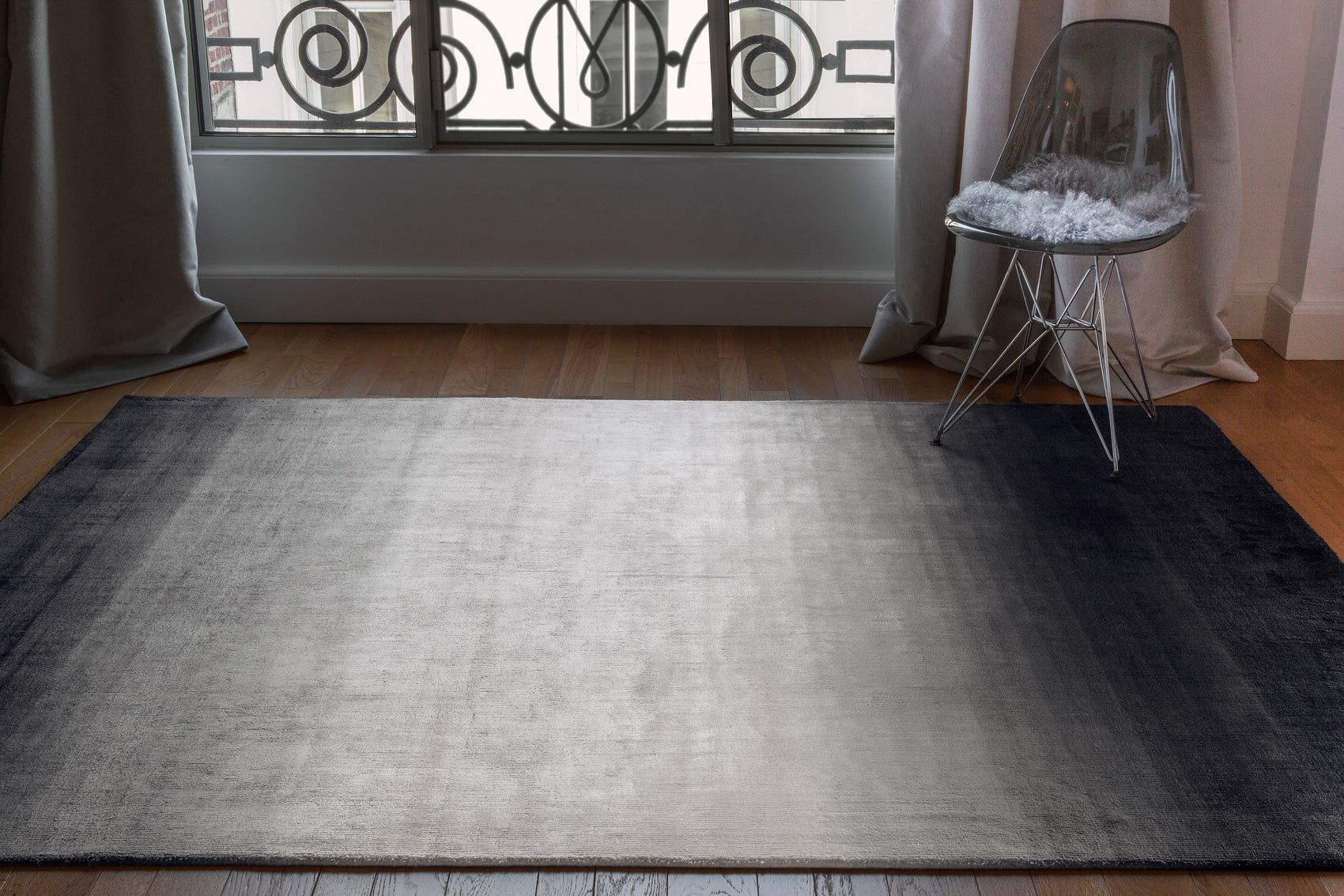 serge-lesage-greenpoint-gris-tapis-tie-and-dye-fait-main image 1