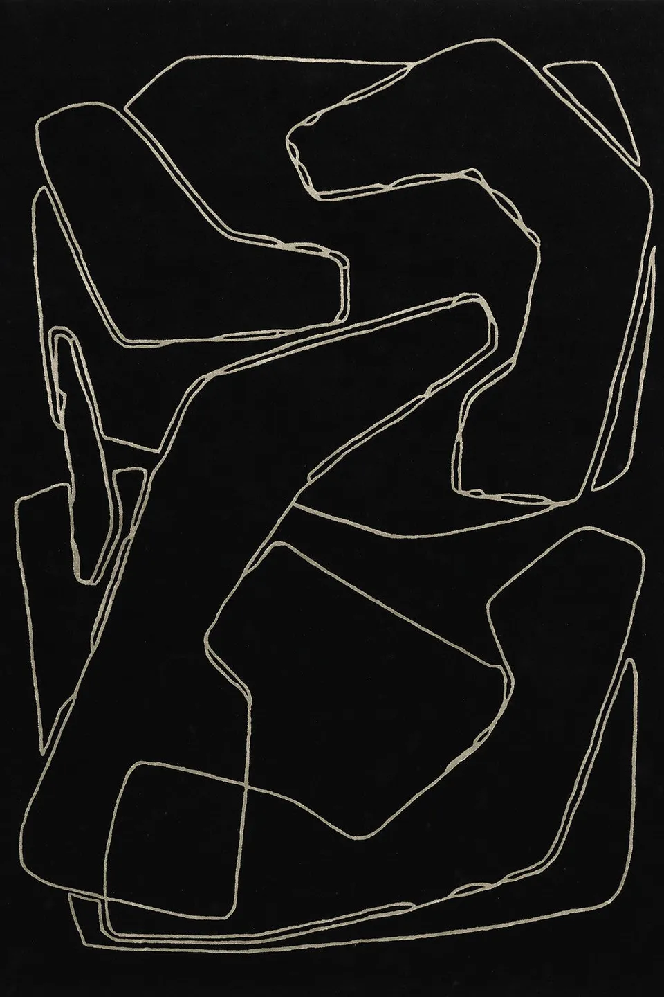 toulemonde-bochart-amalgame-tapis-noir-laine-et-viscose-tuft-main image 1