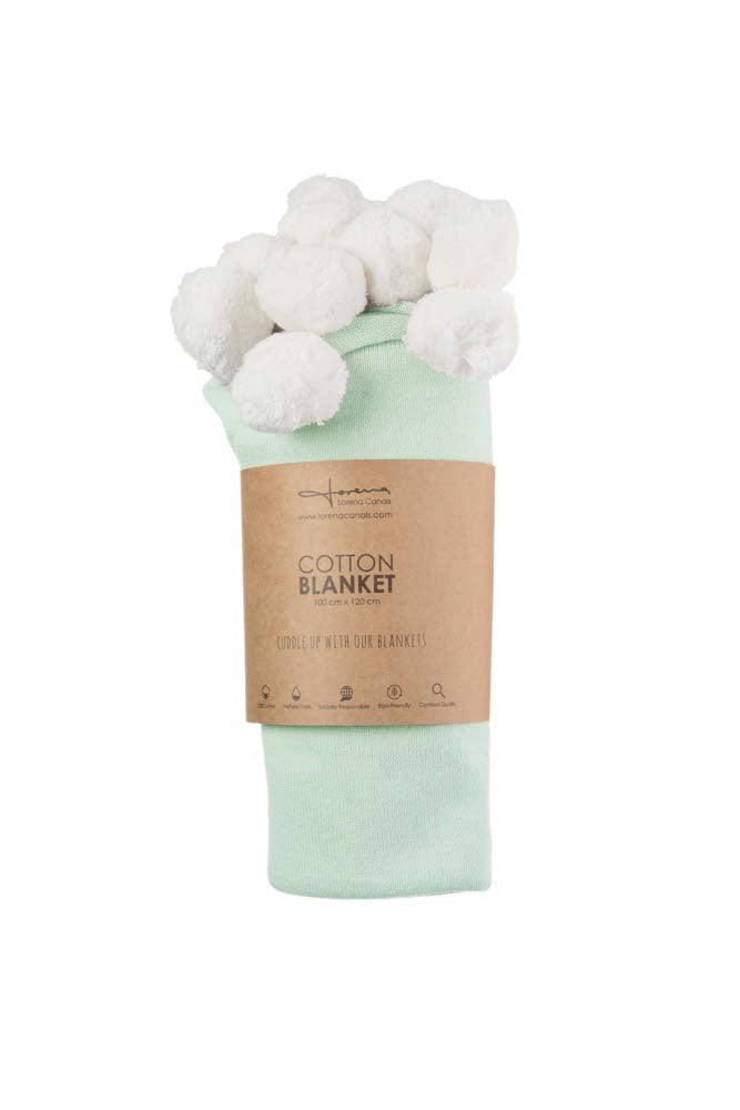 lorena-canals-bubbly-mint-plaid-bebe-en-coton-tricote-a-pompons image 3