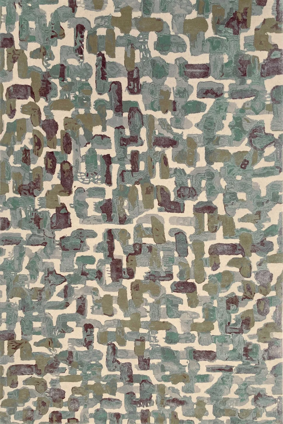 serge-lesage-cities-vert-de-gris-tapis-contemporain-original image 1