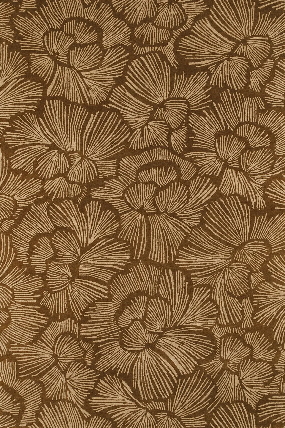 toulemonde-bochart-gala-tapis-vert-floral-en-velours-de-laine-tuft-main image 1
