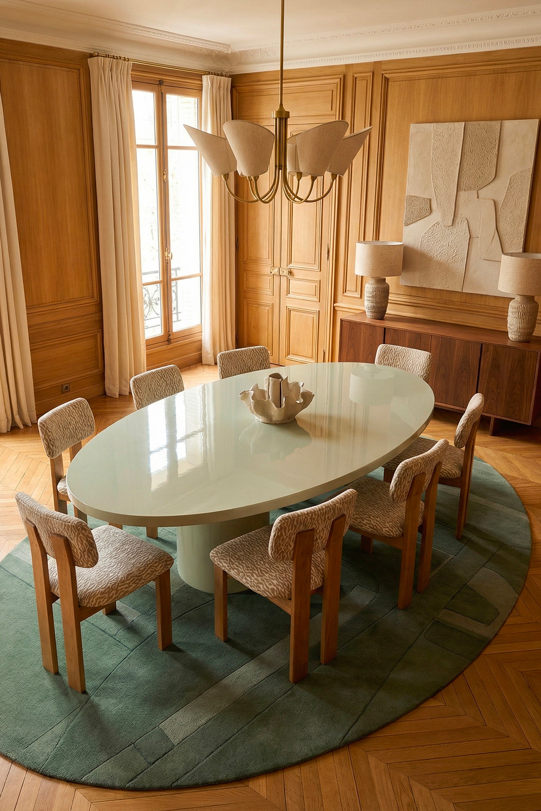 toulemonde-bochart-collage-par-pascale-risbourg-tapis-vert-sauge-laine-nouvelle- image 2