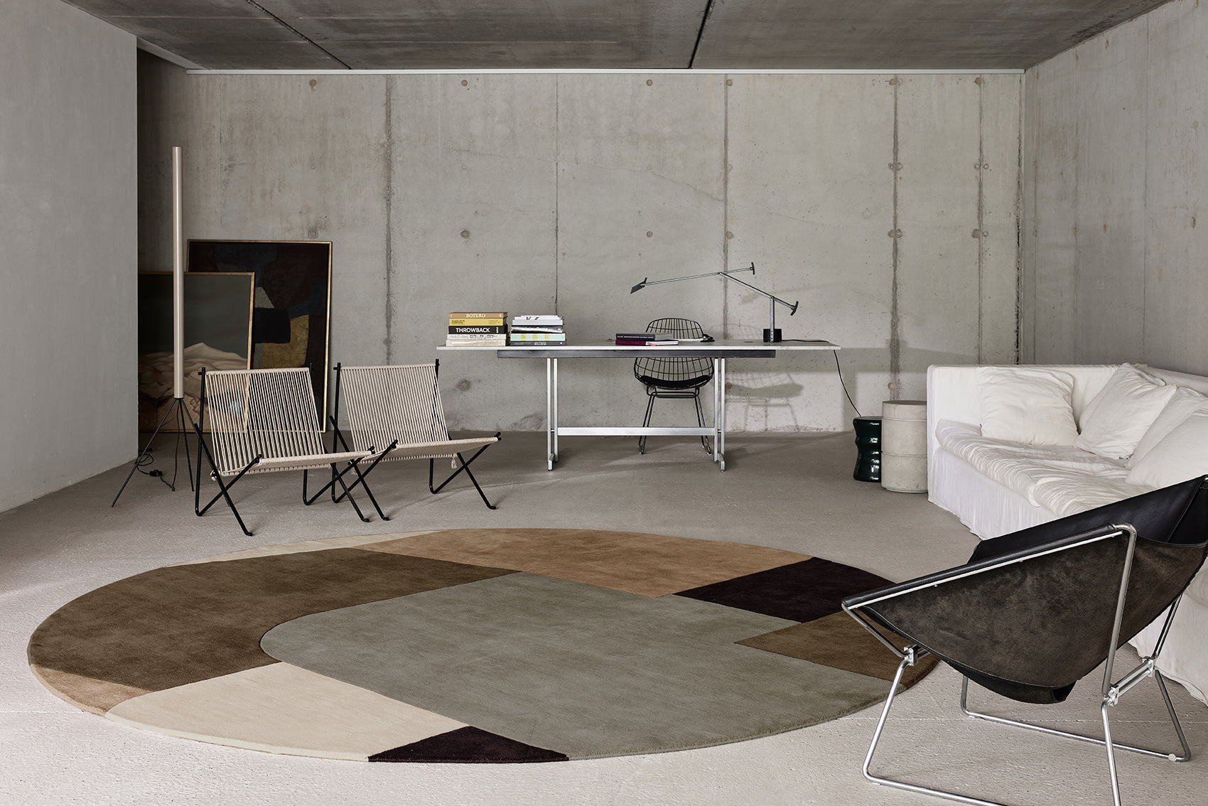 serge-lesage-tapis-blueprint-brun-havane image 1