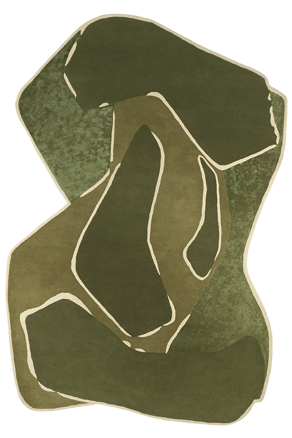 toulemonde-bochart-muse-tapis-vert-kaki-laine-et-viscose-230x350 image 1