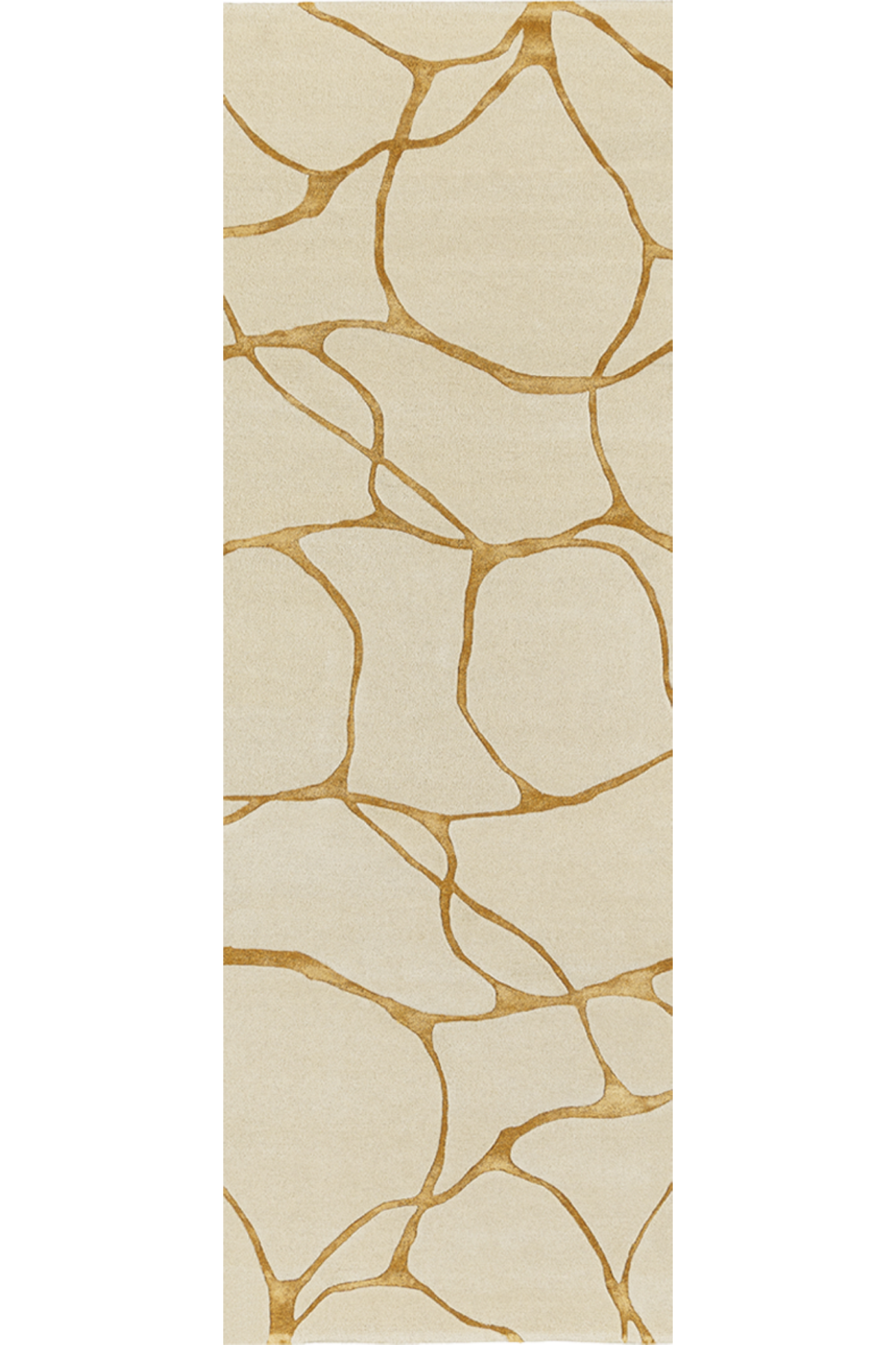 toulemonde-bochart-ambre-tapis-runner-blanc-et-or-80x240 image 1