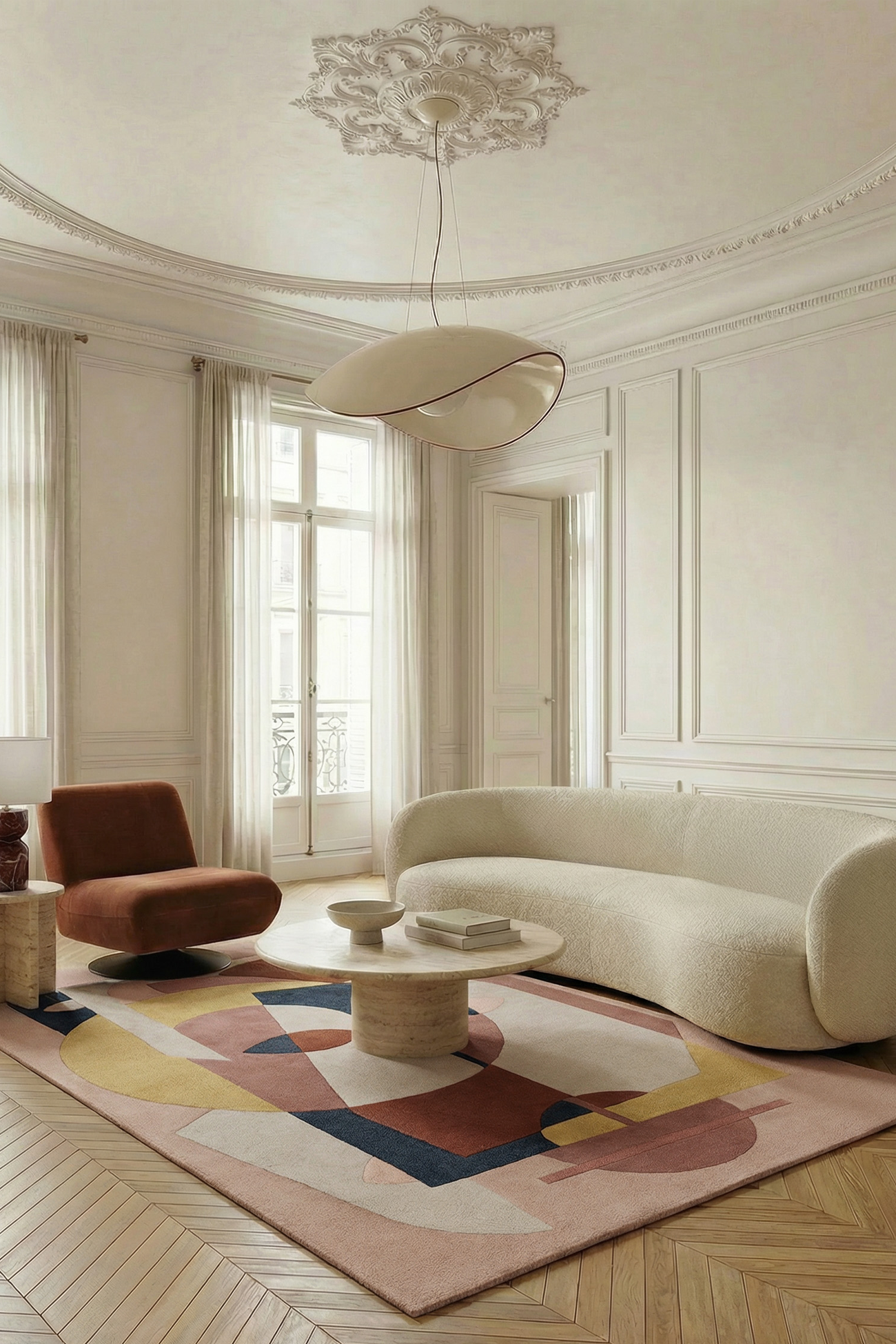 toulemonde-bochart-aduma-terracotta-tapis-laine-par-florence-bourel image 3