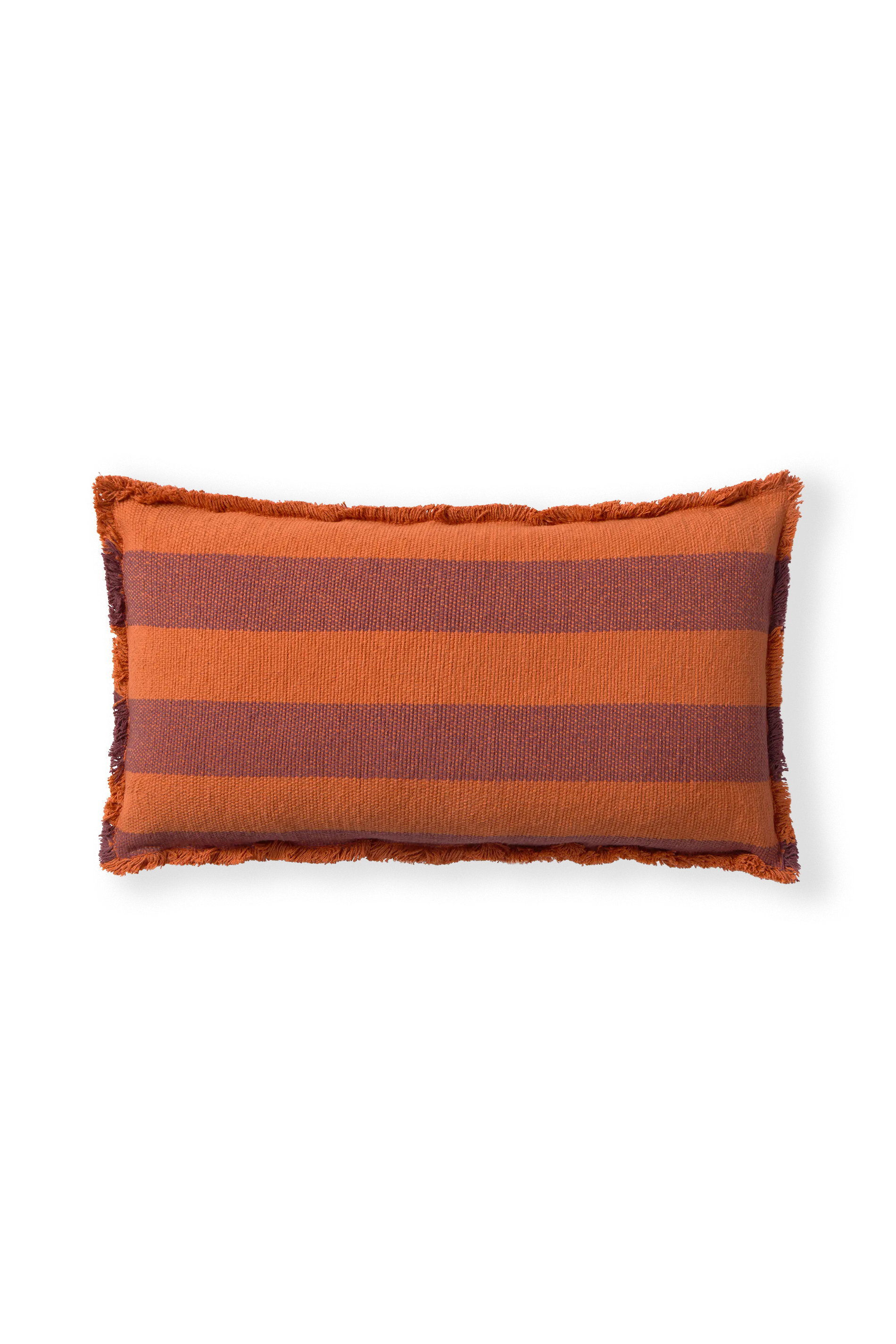 lorena-canals-coussin-rectangulaire-lines-terracota image 1