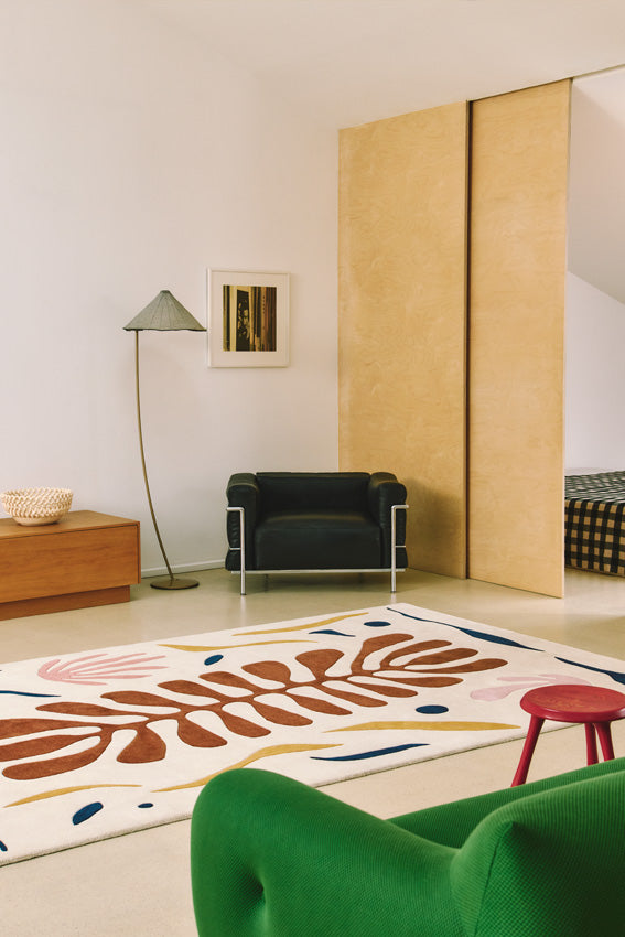 toulemonde-bochart-corail-ocre-tapis-tuft-main-laine image 5