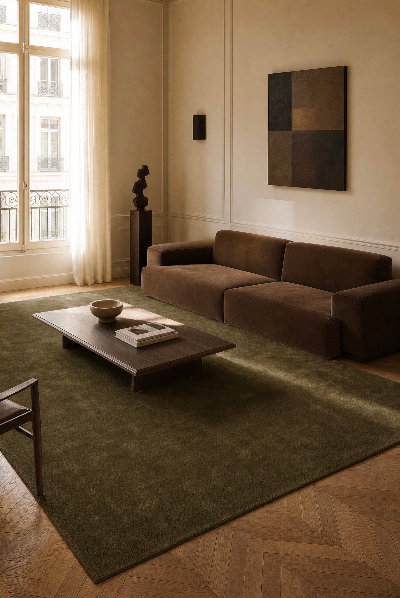 toulemonde-bochart-signature-vert-bronze-tapis-tiss-main-en-laine image 3