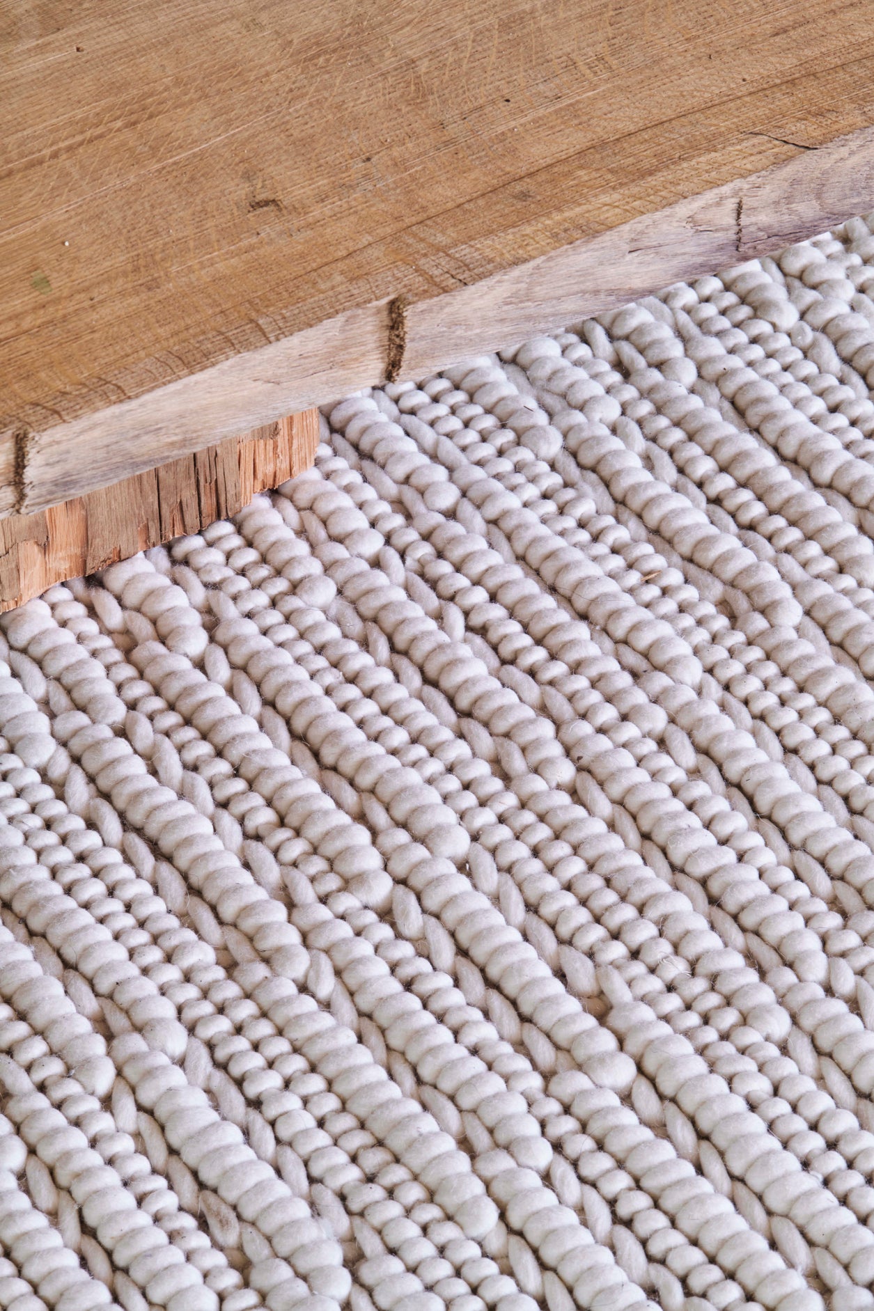 toulemonde-bochart-aravis-neige-tapis-blanc-boucl-laine-et-polyester image 2