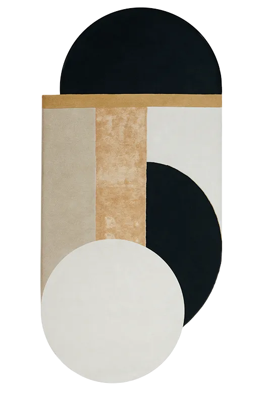 toulemonde-bochart-bijoux-noir-et-blanc-tapis-art-d-co-fait-main image 1