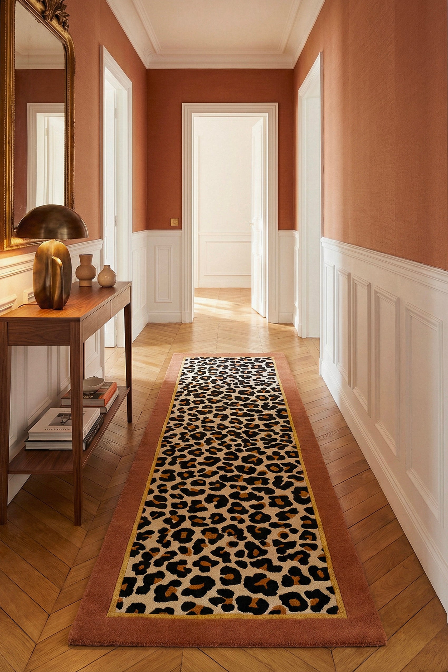 toulemonde-bochart-fauve-beige-tapis-runner-l-opard-laine-et-viscose-80x240 image 2