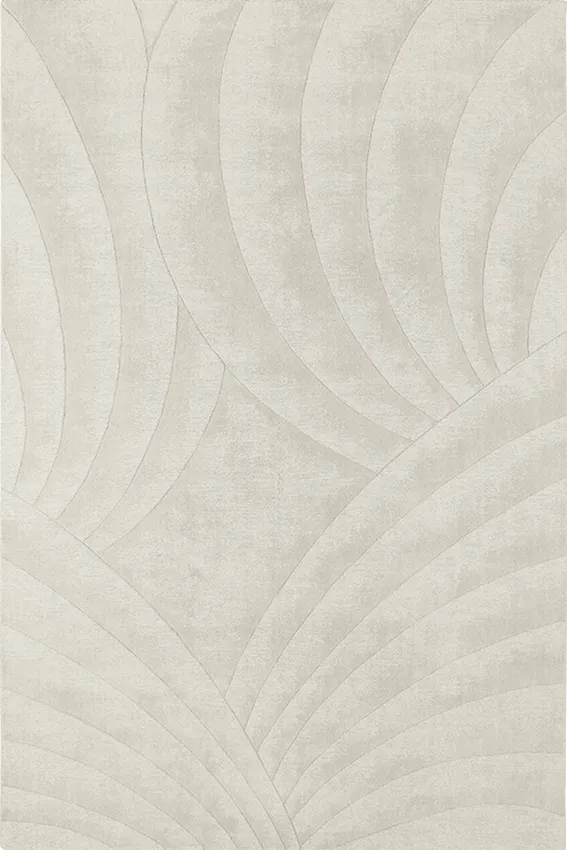 toulemonde-bochart-volute-cru-tapis-blanc-en-laine-boucl-e-tiss-e-main image 1