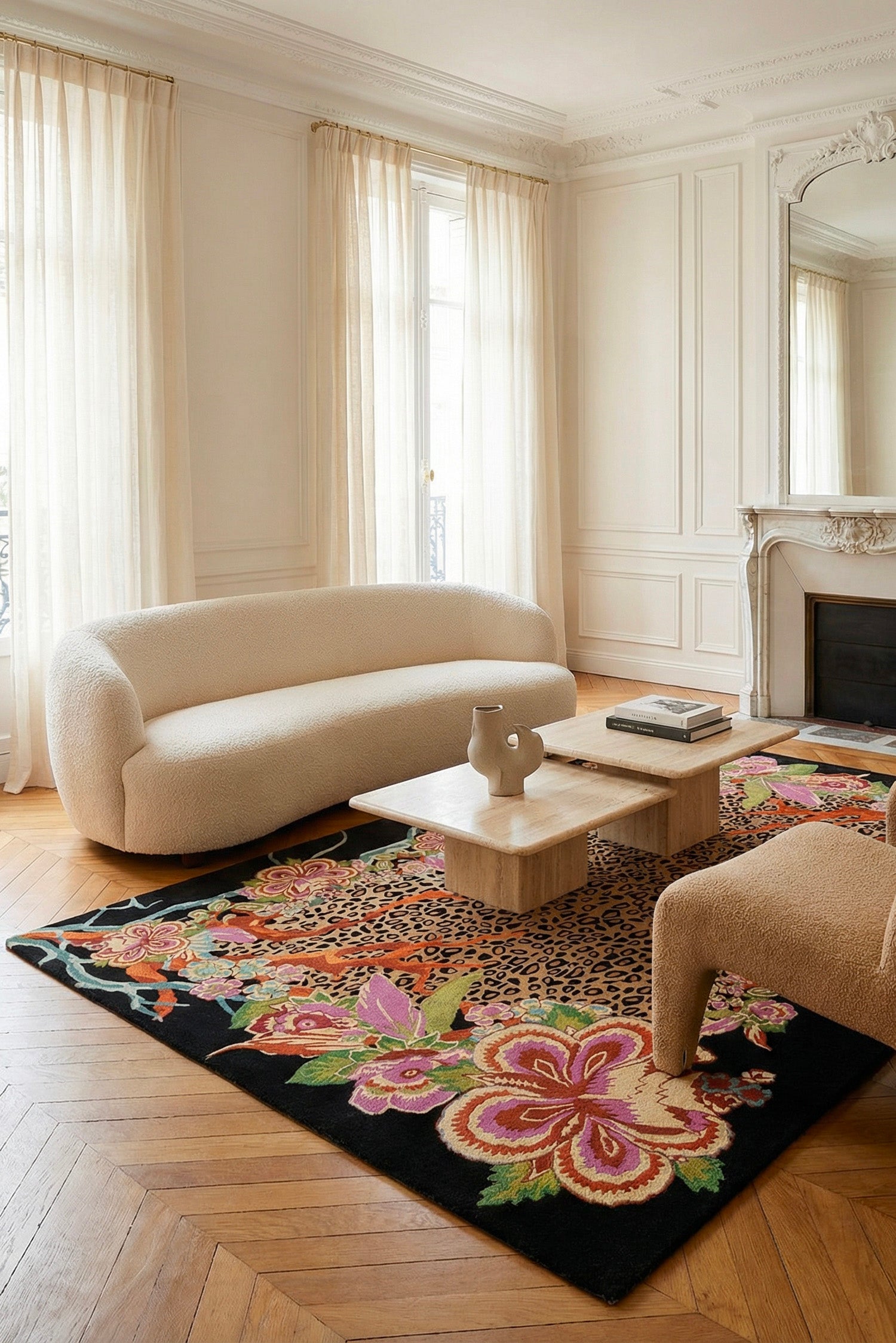toulemonde-bochart-jungle-forest-tapis-soie-et-laine-motif-jungle image 2