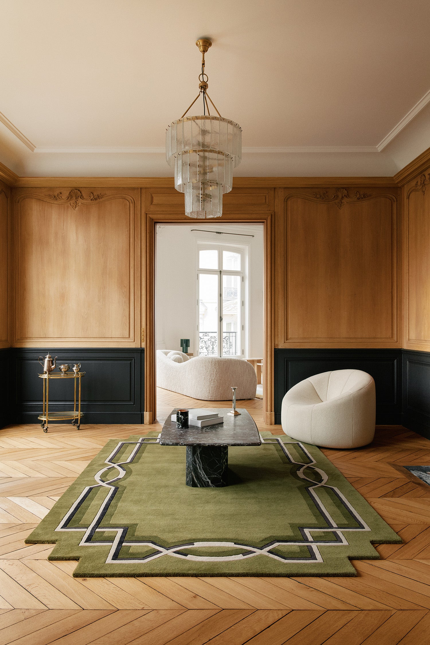 toulemonde-bochart-style-tapis-vert-pure-laine-tuft-velours image 2