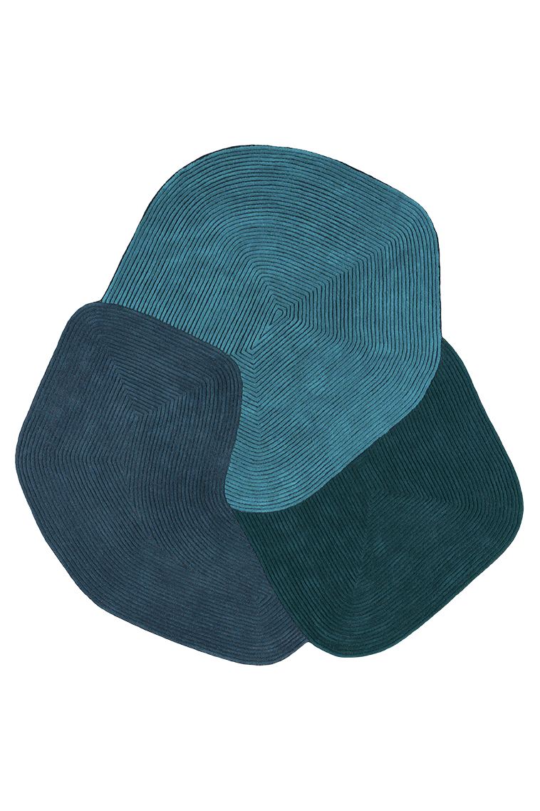 toulemonde-bochart-tumulus-tapis-bleu-en-laine-tuft-main image 1