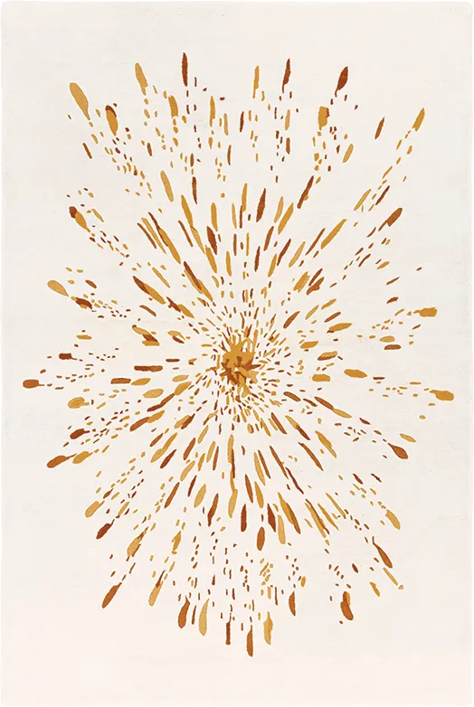 toulemonde-bochart-paint-tapis-ocre-et-beige-laine-et-soie-v-g-tale image 1