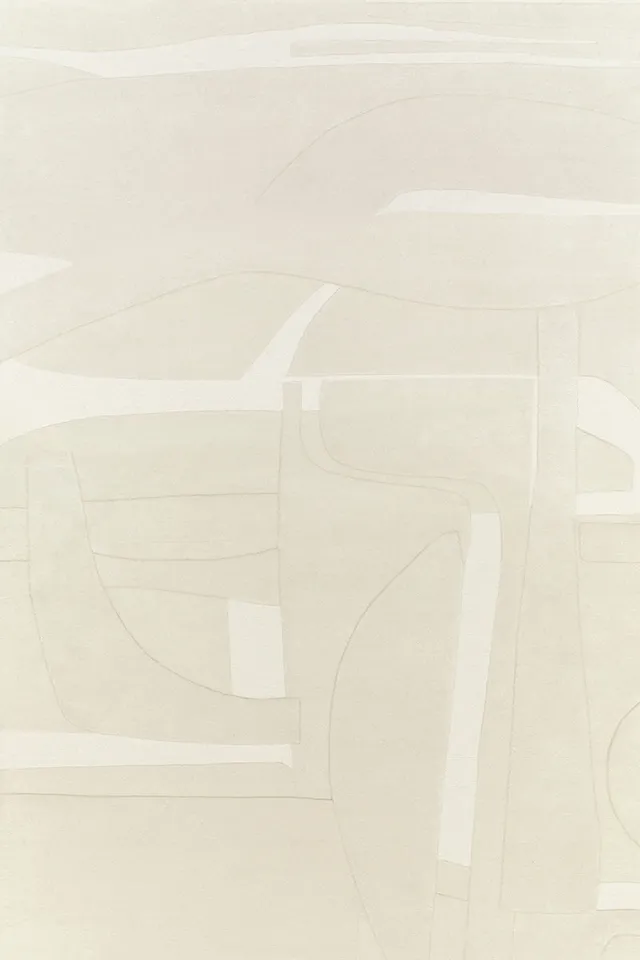 toulemonde-bochart-collage-tapis-blanc-en-laine-tuft-main image 1