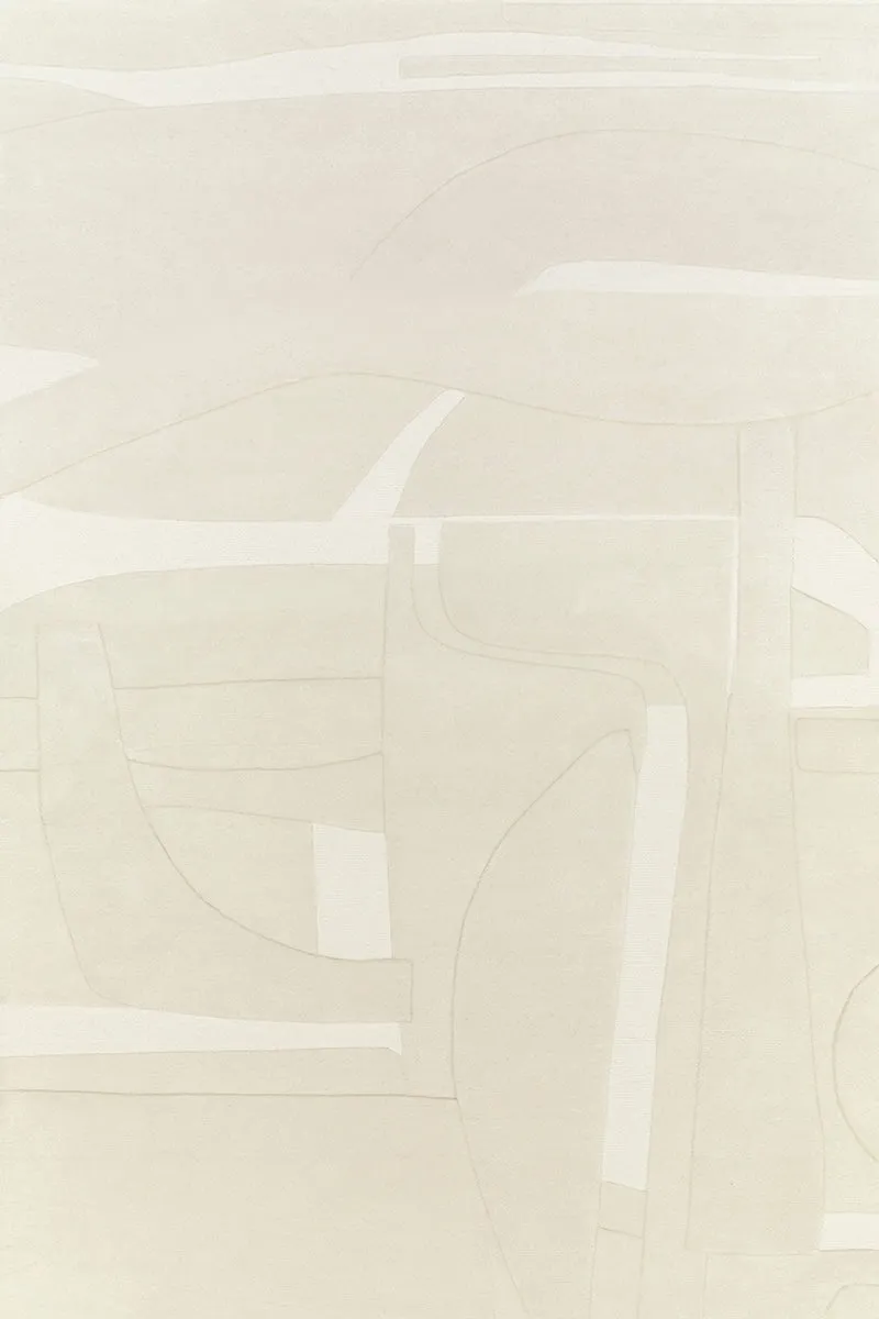 toulemonde-bochart-collage-tapis-blanc-en-laine-tuft-main image 1