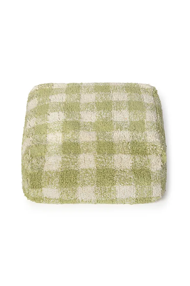 lorena-canals-pouf-vichy-matcha-motif-carreaux-enfant image 1