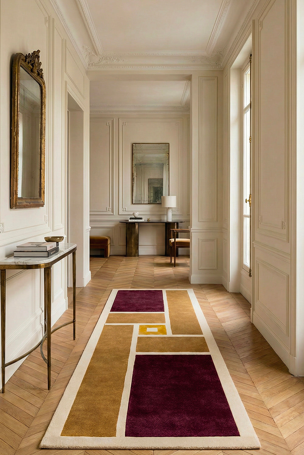 toulemonde-bochart-vintage-runner-tapis-bordeaux-80x240-cm image 2