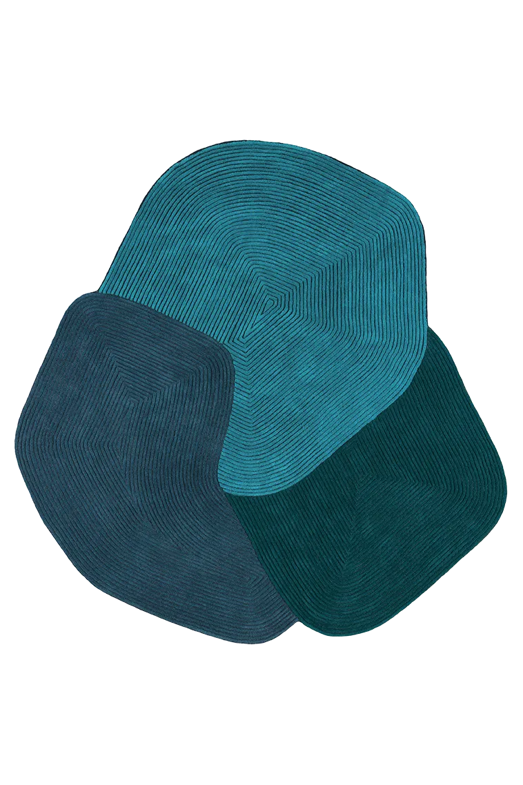 toulemonde-bochart-tumulus-tapis-bleu-en-laine-tuft-main image 1