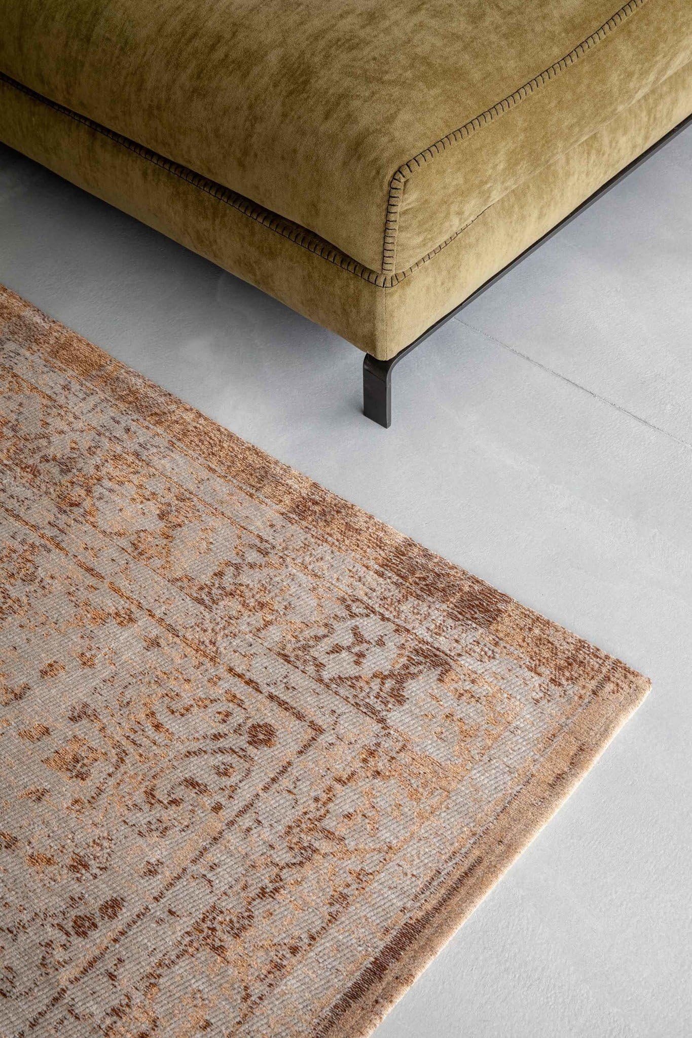 louis-de-poortere-fading-world-medallion-tapis-140-x-200-cm-saumon-100-coton image 3