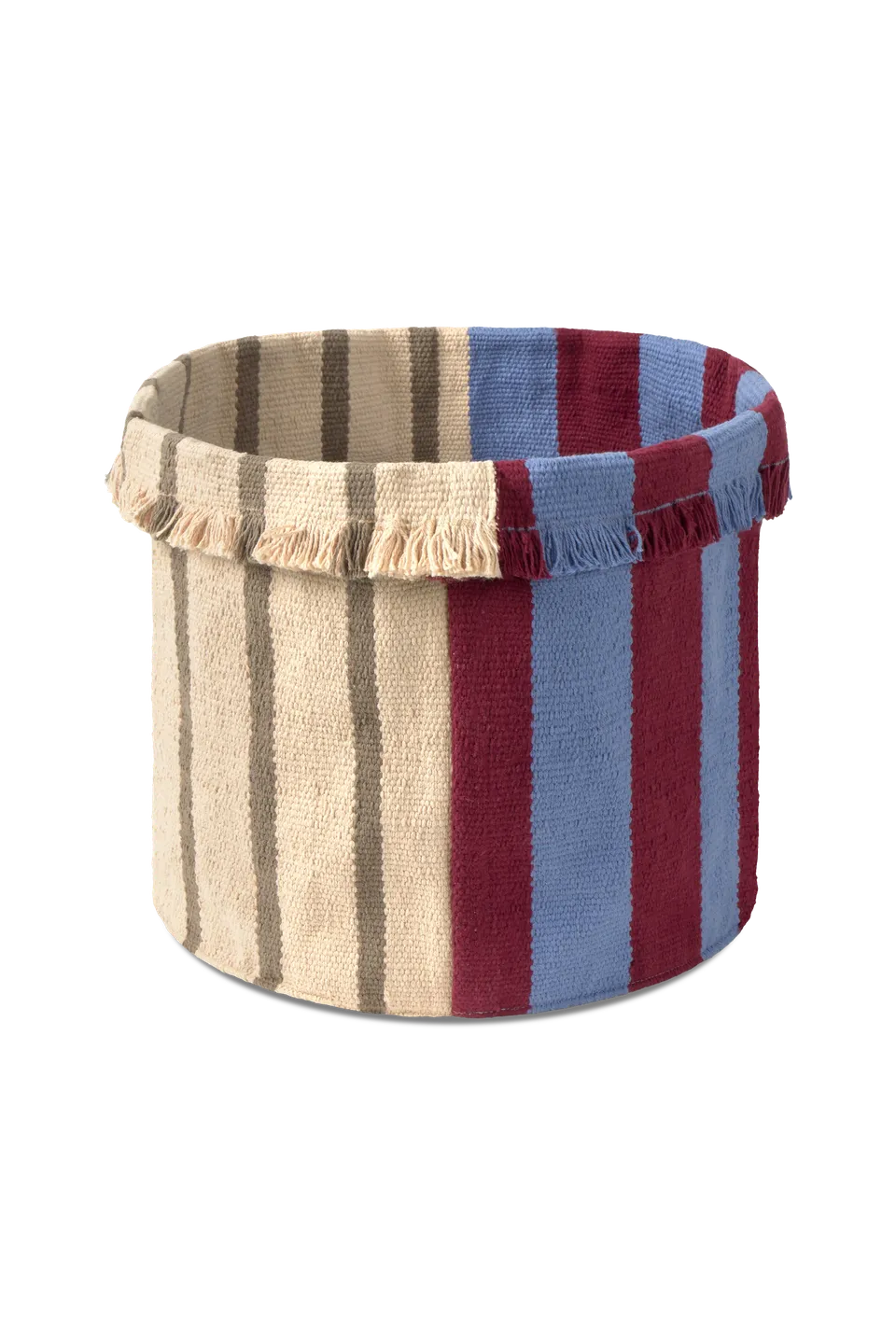 lorena-canals-indigo-blue-petit-panier-coton-franges image 1