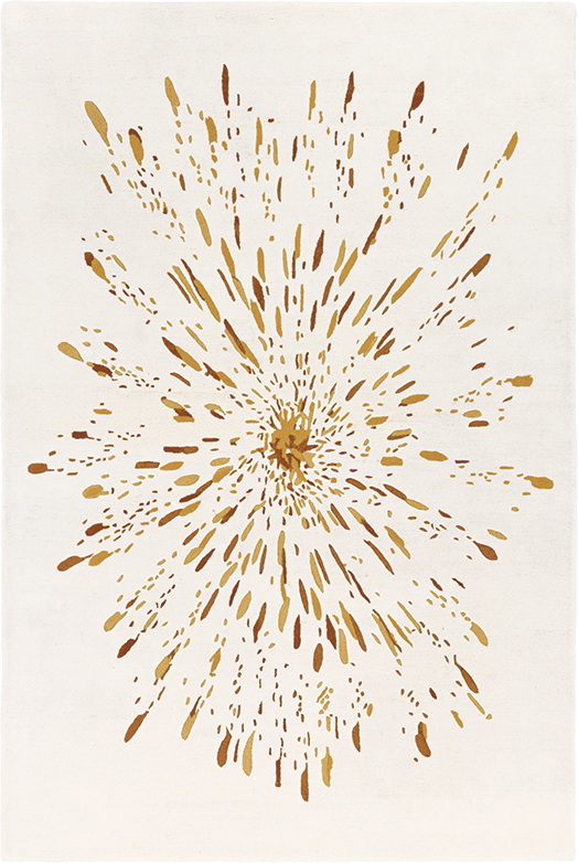 toulemonde-bochart-paint-tapis-ocre-et-beige-laine-et-soie-v-g-tale image 1