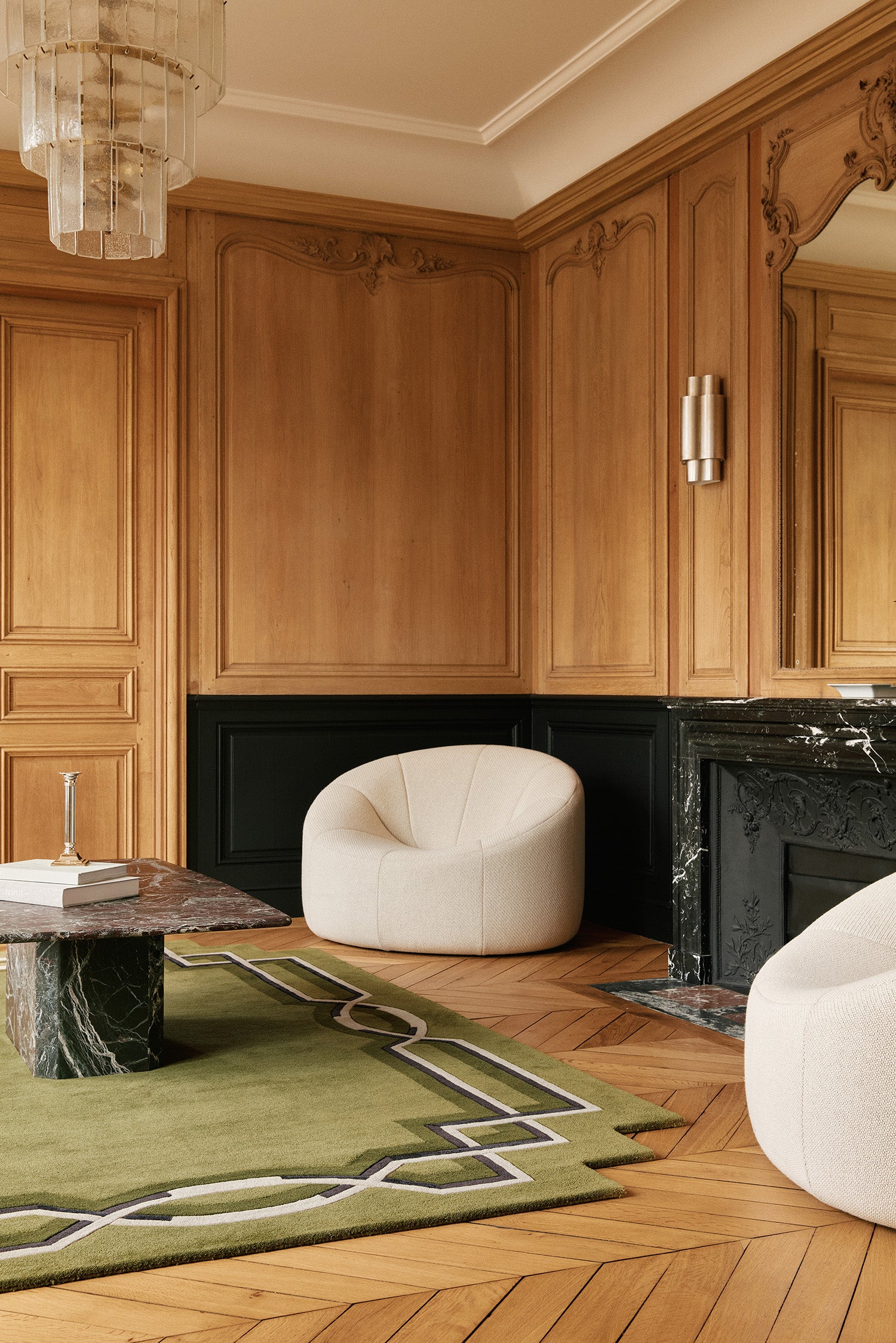toulemonde-bochart-style-tapis-vert-pure-laine-tuft-velours image 4