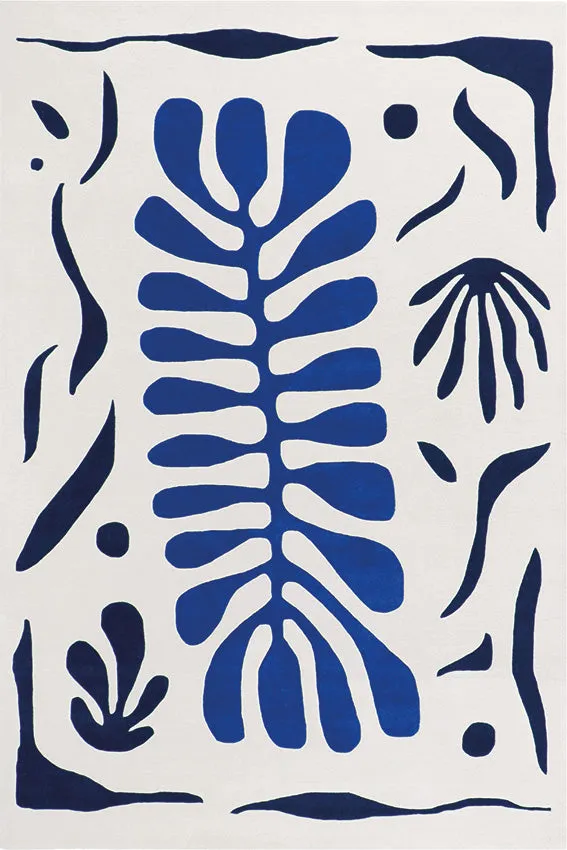 toulemonde-bochart-corail-tapis-bleu-blanc-laine-nz-tuft-main-g-raldine-prieur image 1
