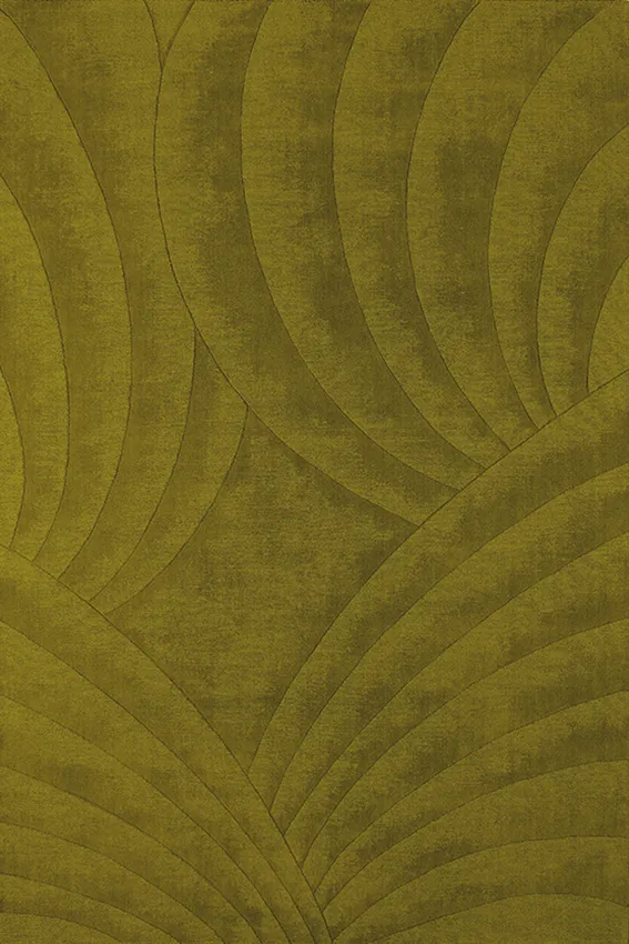 toulemonde-bochart-volute-vert-tapis-vert-en-laine-boucl-e-tiss-main image 1
