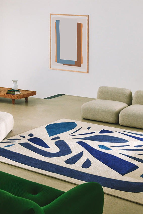 toulemonde-bochart-alpha-tapis-bleu-laine-nouvelle-z-lande-tuft-main image 3