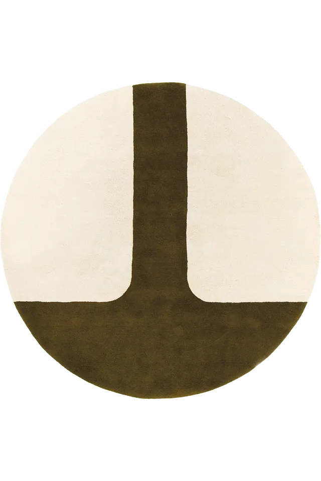 toulemonde-bochart-quiet-naturel-vert-tapis-laine-tuft-main-oda image 1