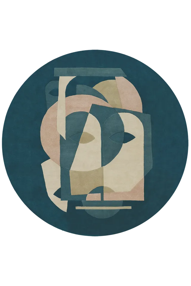 toulemonde-bochart-aduma-nuit-par-florence-bourel-tapis-laine-bleu image 1
