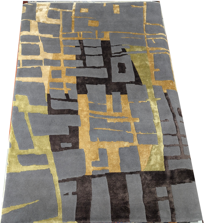 serge-lesage-tapis-diana-jungle-nou-main-vert-b-ne-bronze image 2