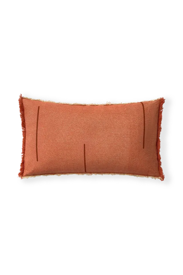 lorena-canals-chroma-stripes-coussin-rectangulaire-vertical-terracota image 1