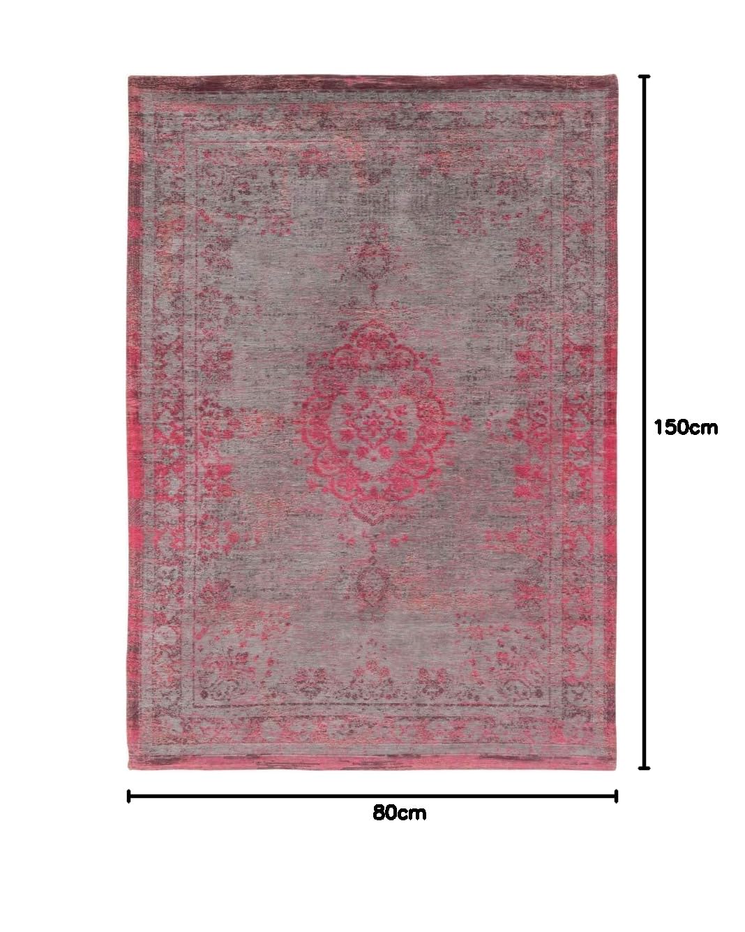 louis-de-poortere-fading-world-medallion-tapis-80-x-150-cm-pink-flash image 2