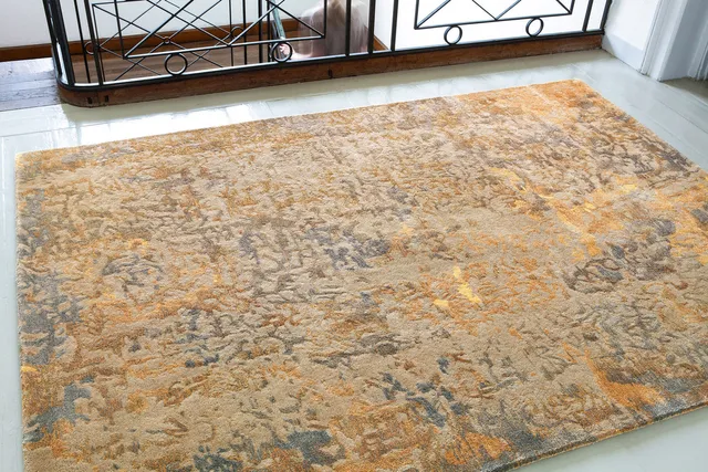 tapis-serge-lesage-bark-beige-poudr-tapis-contemporain-pigments-cuivr-s image 1