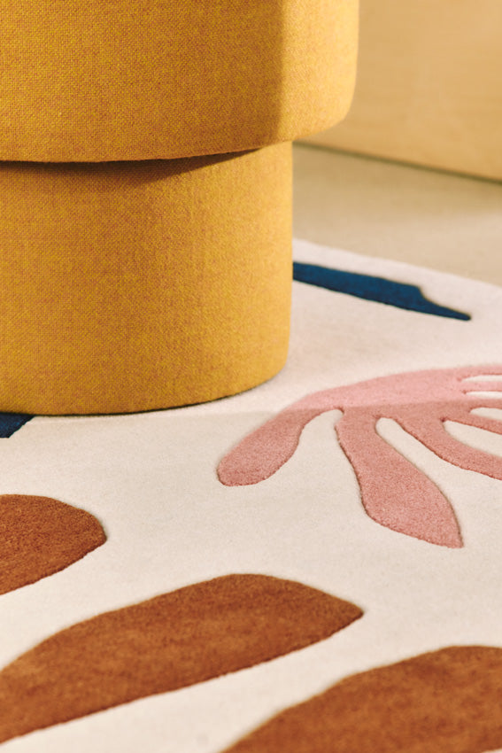 toulemonde-bochart-corail-ocre-tapis-tuft-main-laine image 3