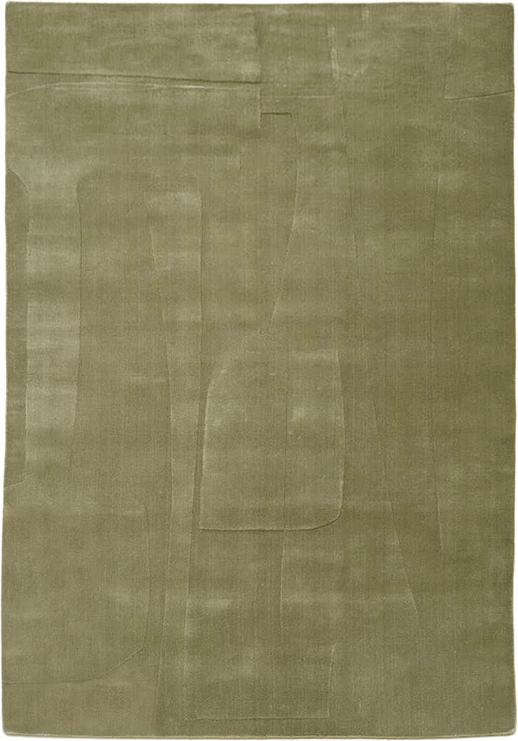 serge-lesage-bref-kaki-tapis-contemporain-graphique-uni image 2