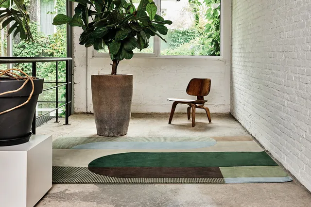 serge-lesage-ombres-meraude-tapis-vert-boucl-velours image 1