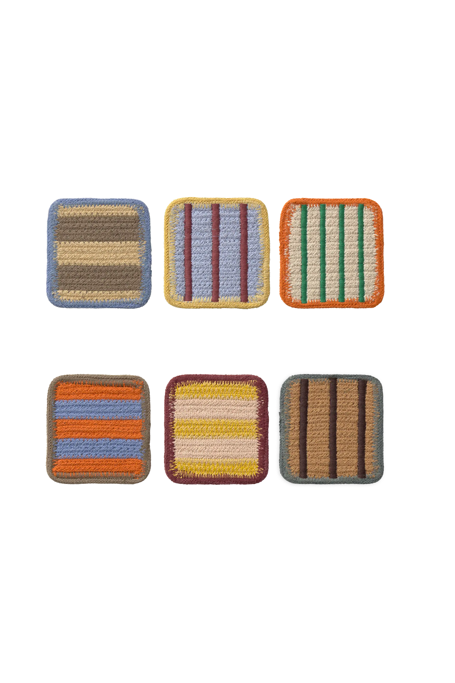 lorena-canals-pack-de-6-sous-verres-color-on-cordon-contrastant image 1