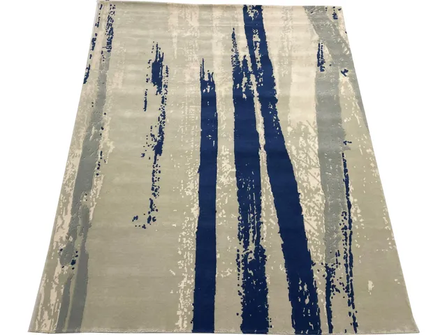 tapis-serge-lesage-bold-bleu-200x250-tapis-contemporain-bandes image 1