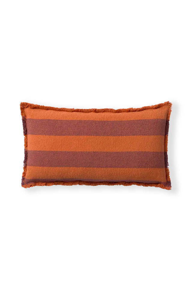 lorena-canals-coussin-rectangulaire-lines-terracota image 1