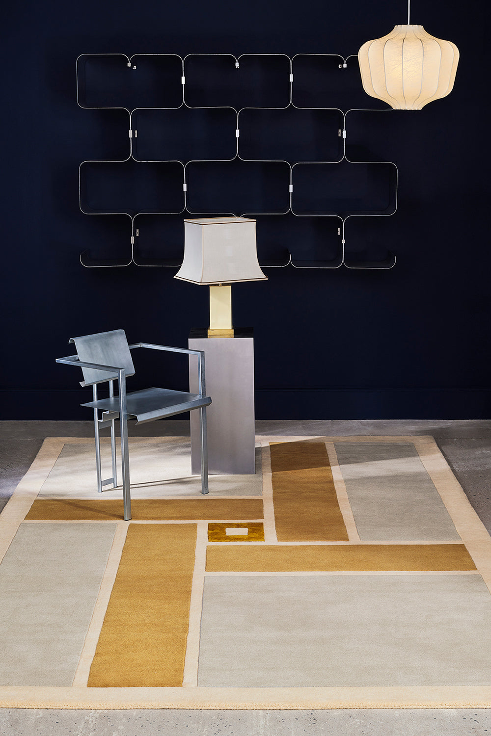 toulemonde-bochart-vintage-tapis-beige-italien-70s-laine-et-viscose image 3