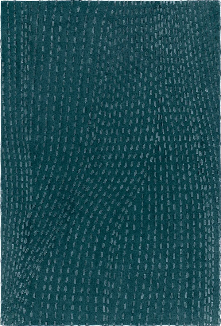 toulemonde-bochart-kantha-tapis-vert-meraude-laine-et-tencel image 1