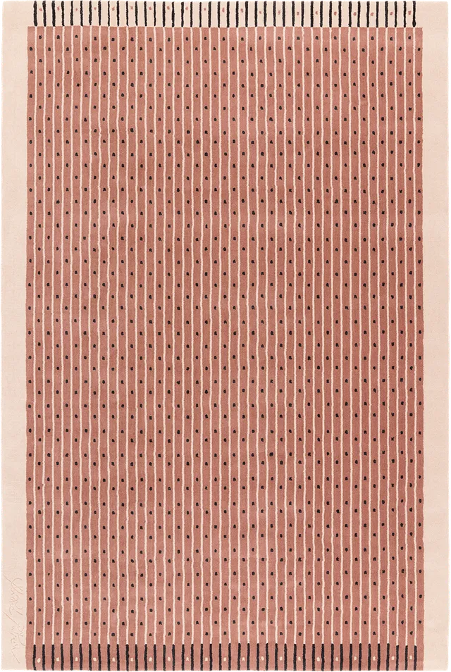 toulemonde-bochart-exclamation-bois-de-rose-tapis-rose-laine-tuft-main image 1